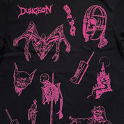 Dungeon Tales of Mystery Tee - Black / Neon Pink
