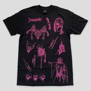 Dungeon Tales of Mystery Tee - Black / Neon Pink