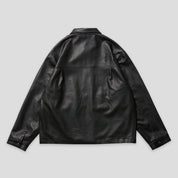 Evisen High Bridge Leather Jacket - Black