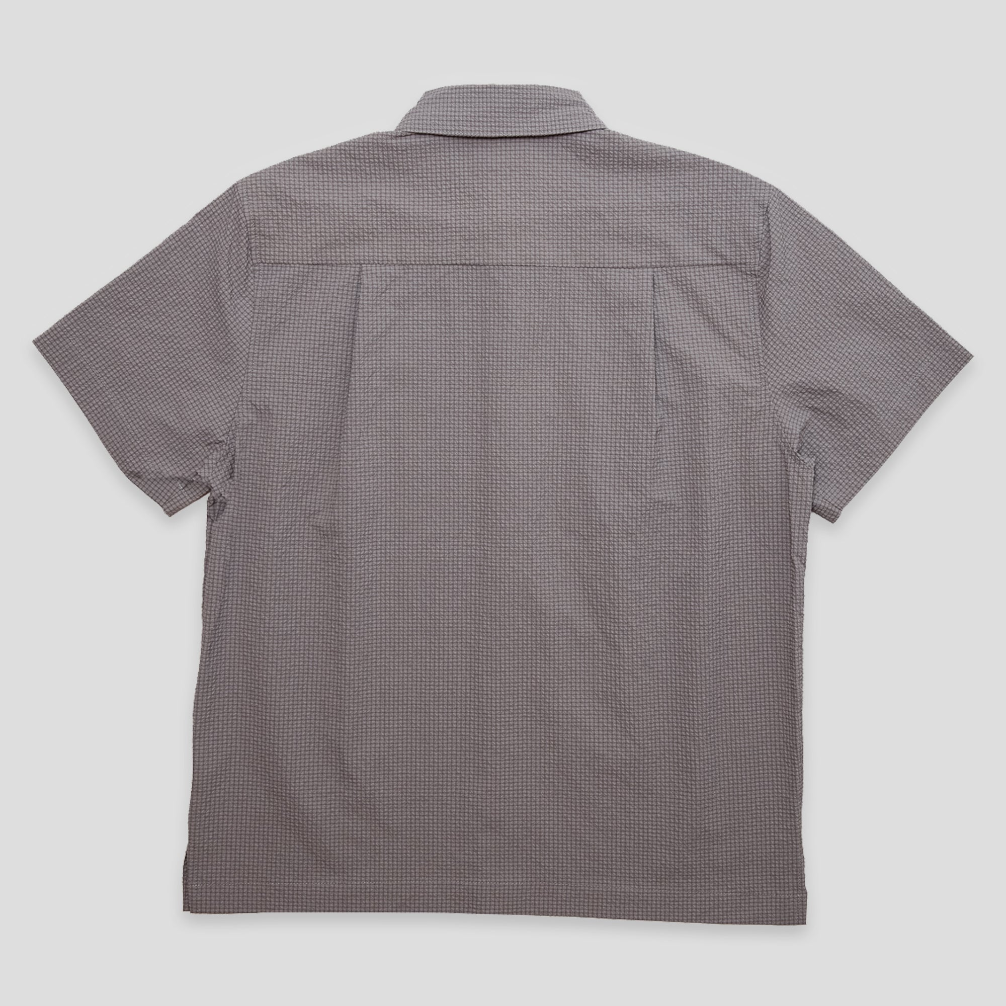 Hoddle Seersucker Short Sleeve Shirt - Grey
