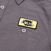 Hoddle Seersucker Short Sleeve Shirt - Grey