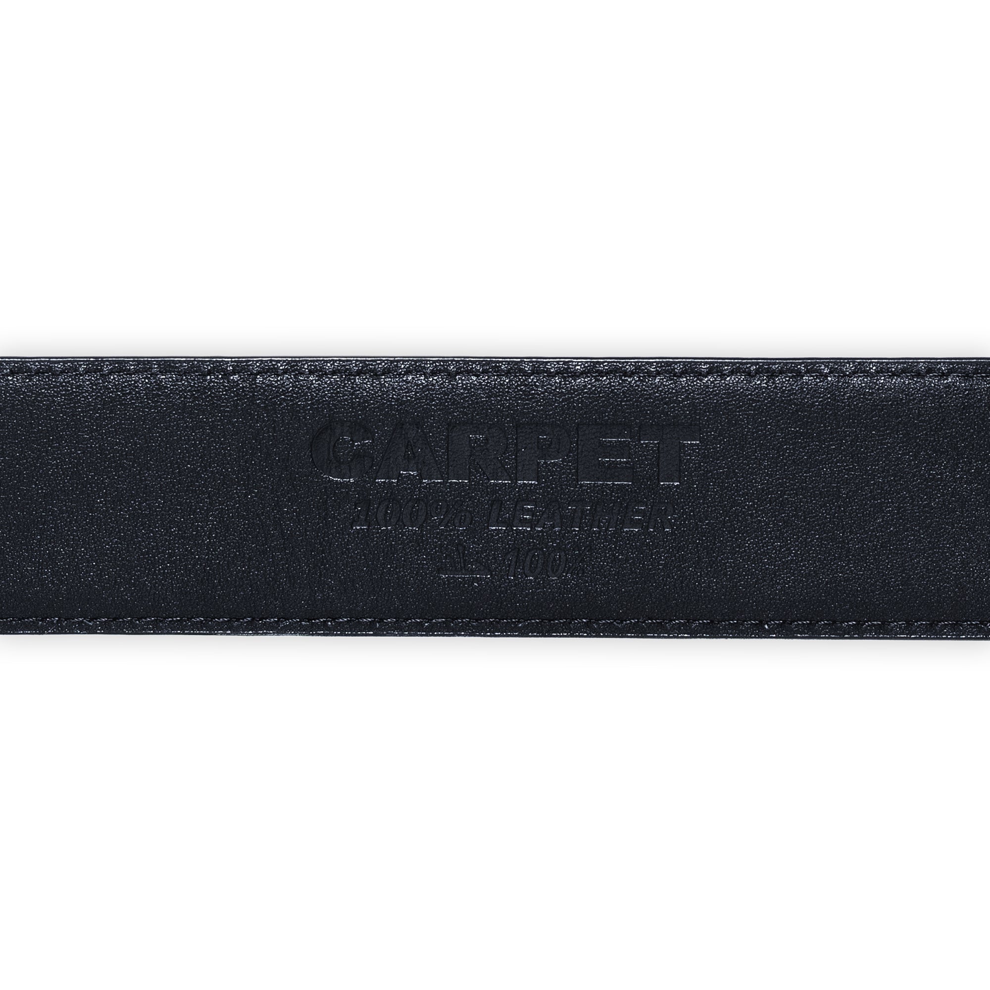 Carpet Company Crocskin Leather Belt - Black