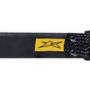 Carpet Company Crocskin Leather Belt - Black