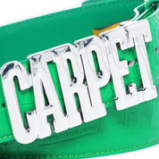 Carpet Company Crocskin Leather Belt - Green