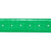 Carpet Company Crocskin Leather Belt - Green
