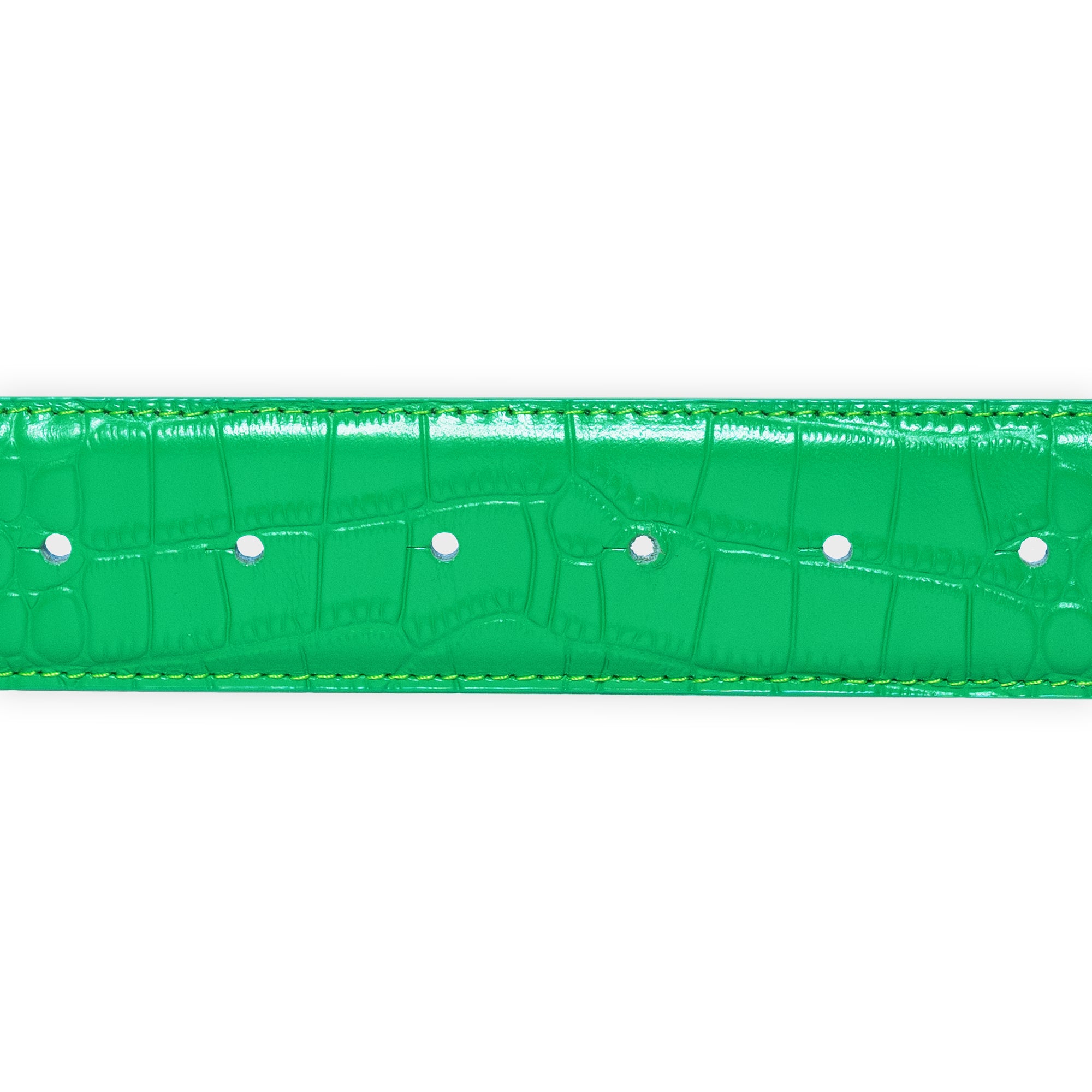 Carpet Company Crocskin Leather Belt - Green