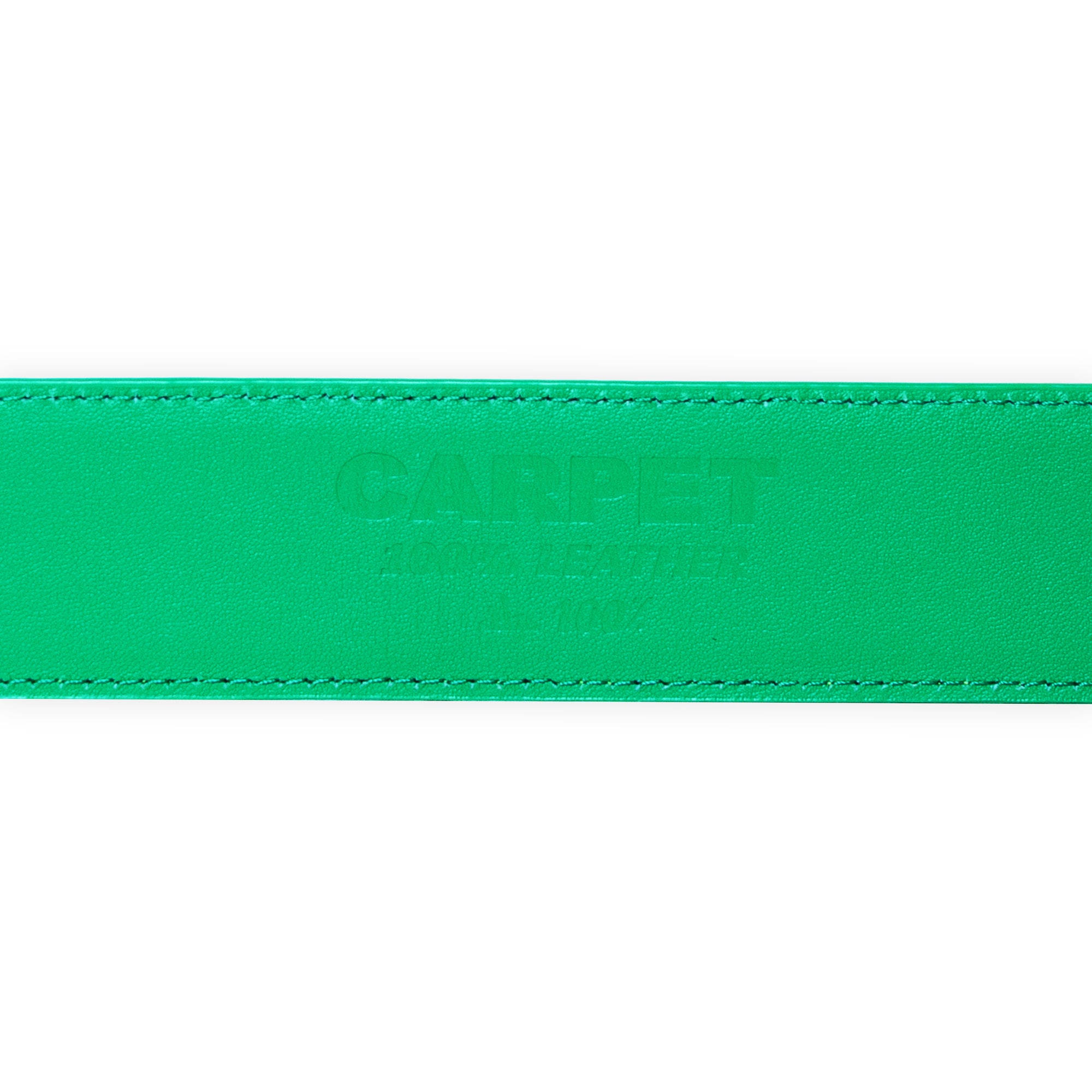Carpet Company Crocskin Leather Belt - Green
