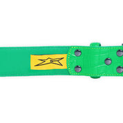Carpet Company Crocskin Leather Belt - Green