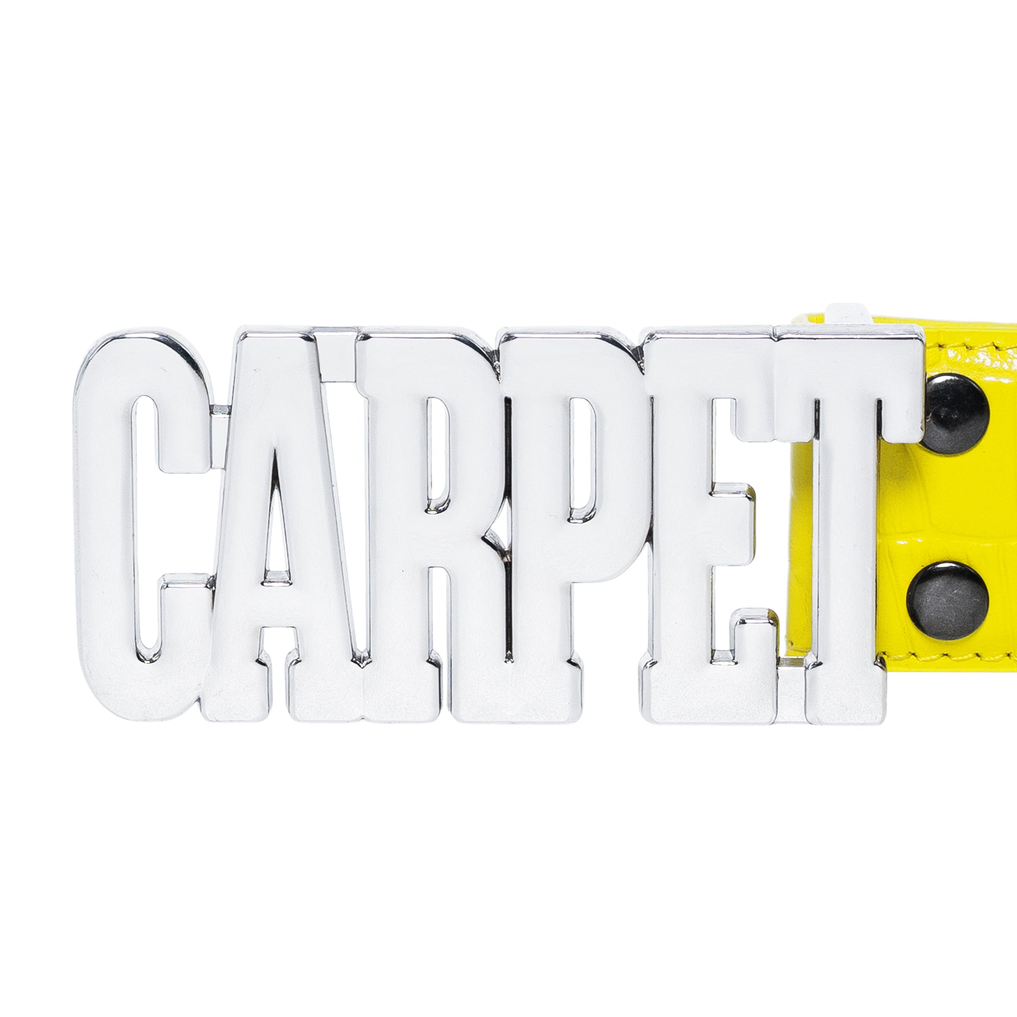 Carpet Company Crocskin Leather Belt - Yellow – Pass~Port