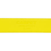 Carpet Company Crocskin Leather Belt - Yellow