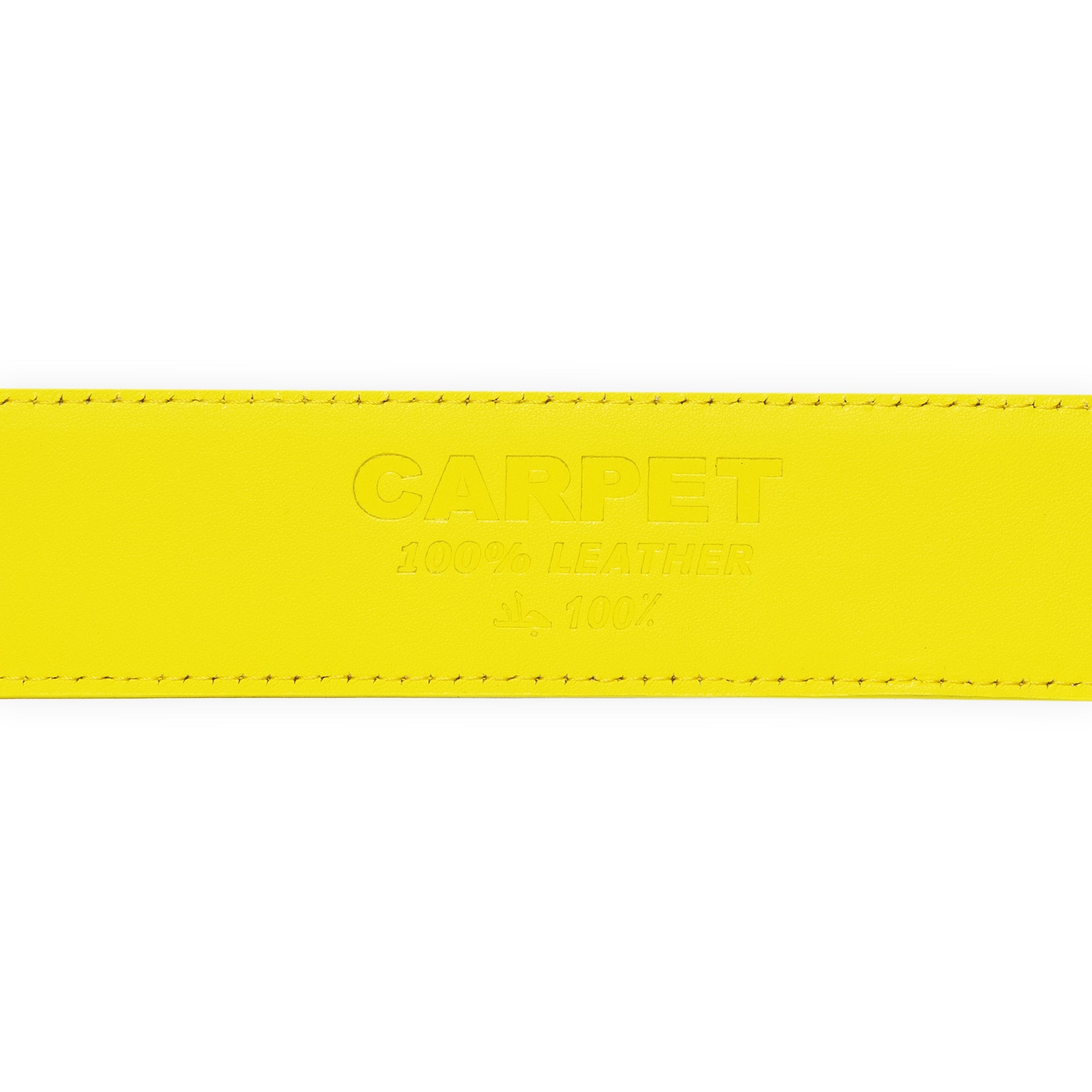 Carpet Company Crocskin Leather Belt - Yellow