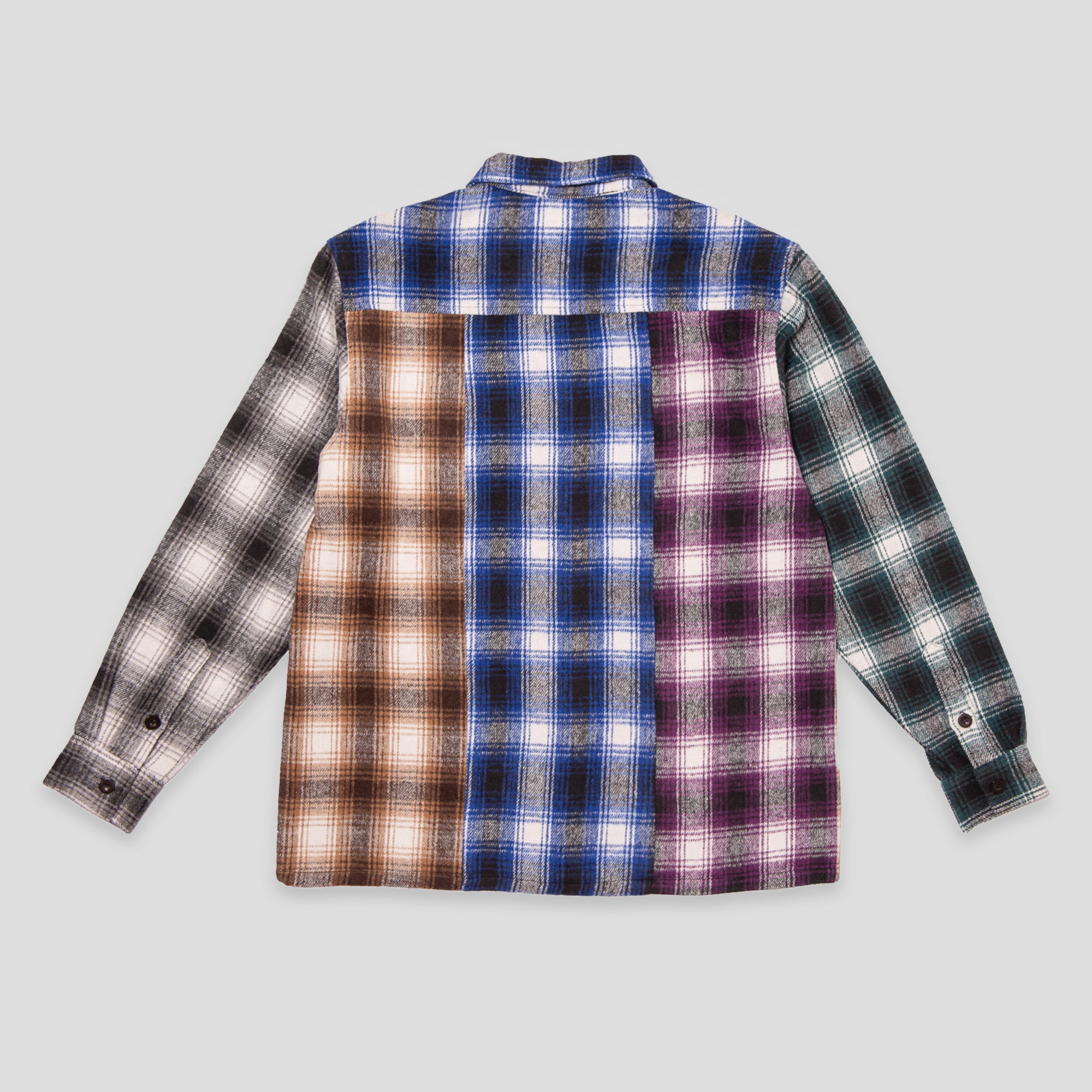 Hoddle Spectrum Flannel Shirt - Orange / Blue / Purple