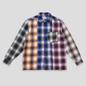 Hoddle Spectrum Flannel Shirt - Orange / Blue / Purple