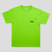 Hoddle Thunderdome Pocket Tee - Lime Green