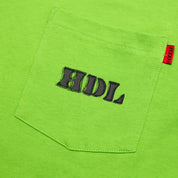 Hoddle Thunderdome Pocket Tee - Lime Green