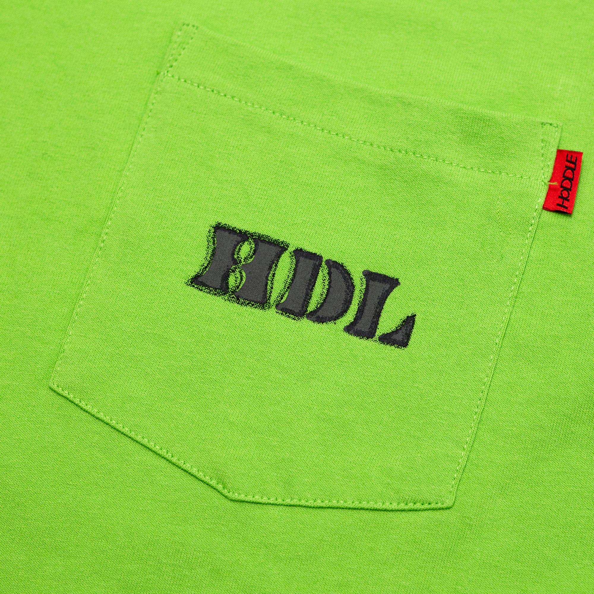 Hoddle Thunderdome Pocket Tee - Lime Green