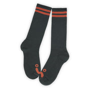 Polar Skate Co. Happy Sad Long Rib Socks - Graphite / Orange