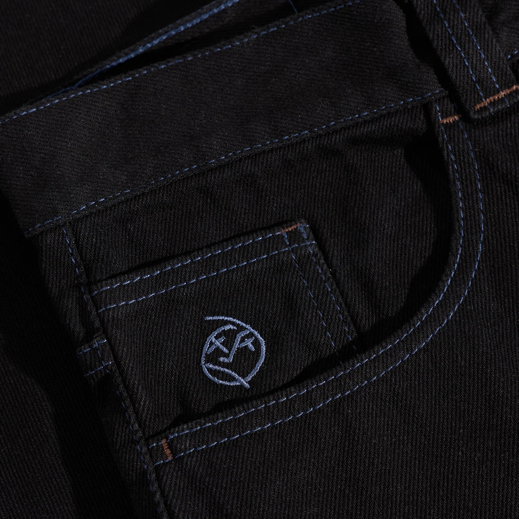 Polar Skate Co. Big Boy Pants - Black / Blue Stitching