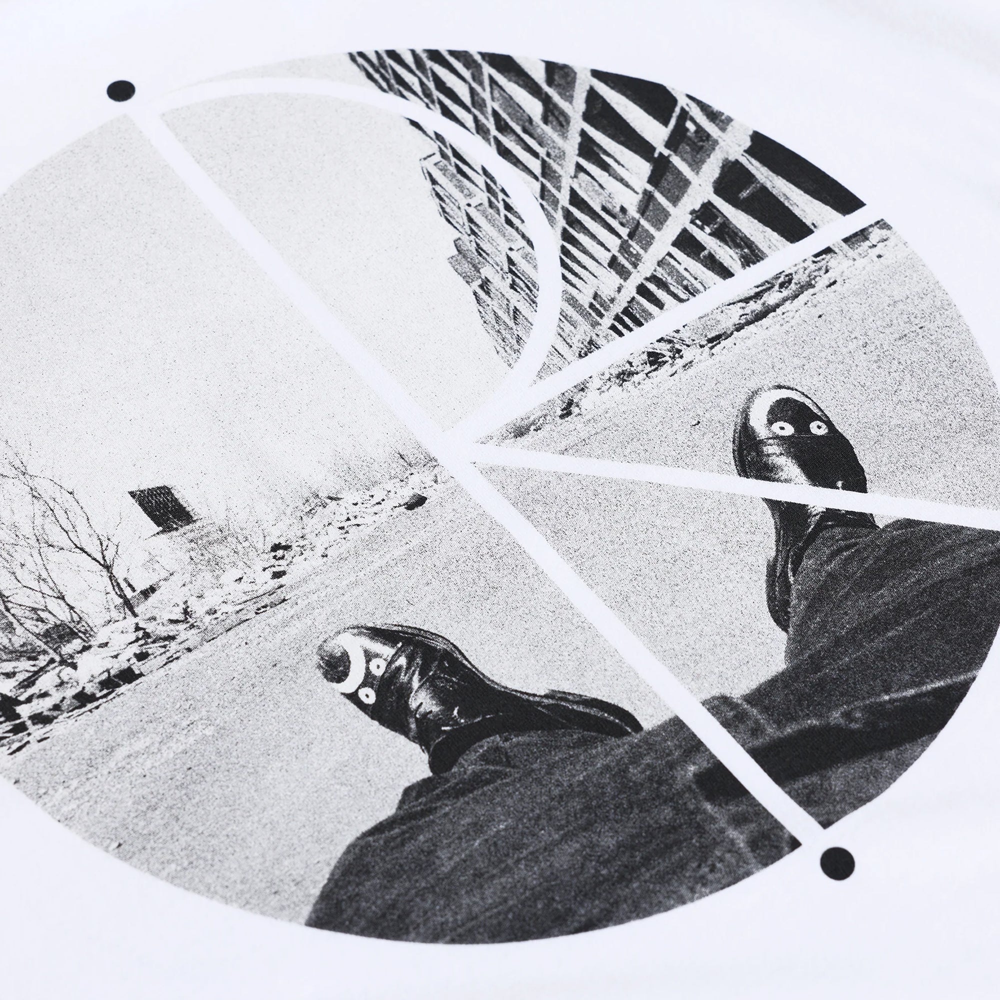 Polar Skate Co. Fill Logo Happy Sad Tee - White