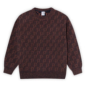 Polar Skate Co. George Sweater - P Pattern Navy / Orange