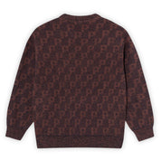 Polar Skate Co. George Sweater - P Pattern Navy / Orange