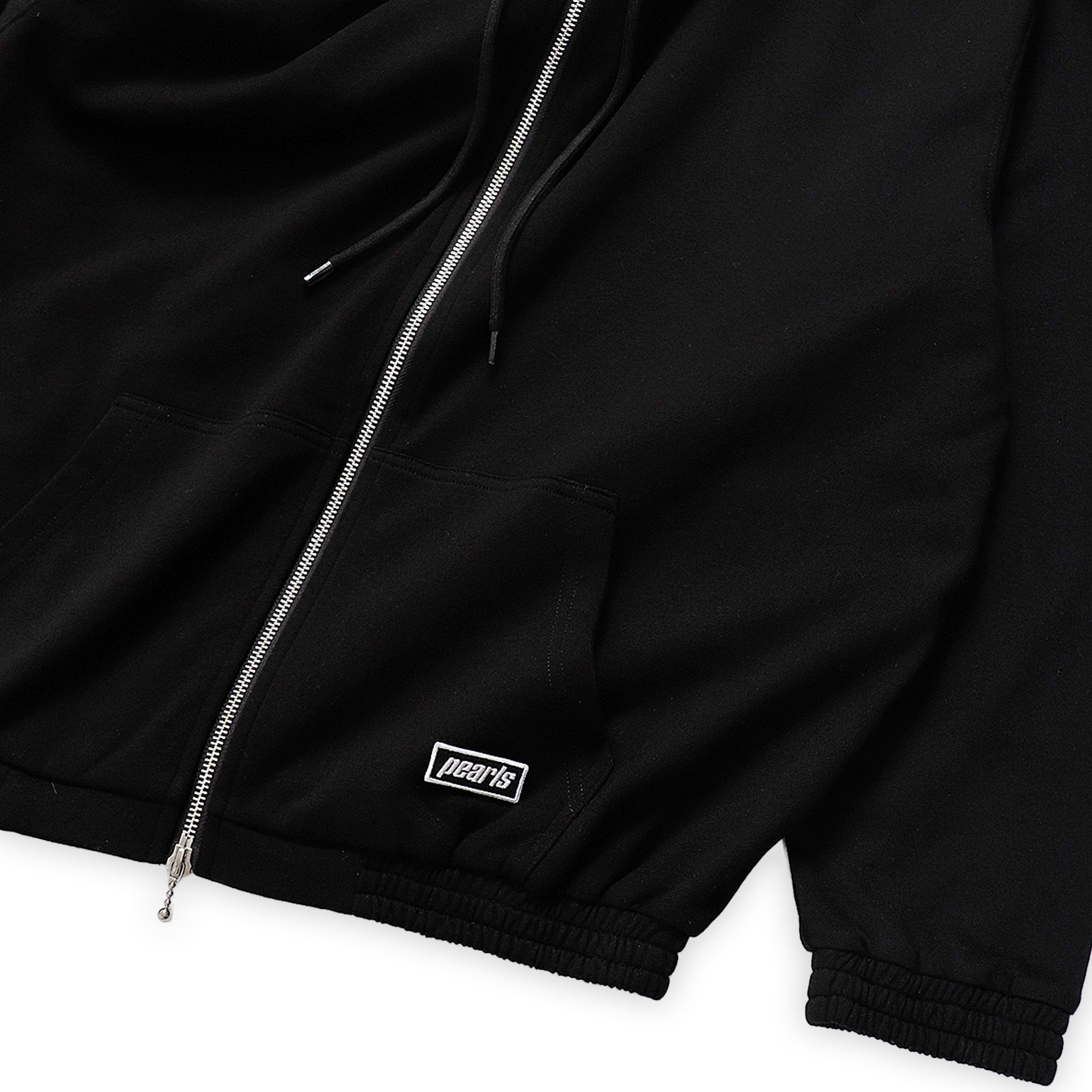 Pearls Skateboards Fur Zip Hood - Black