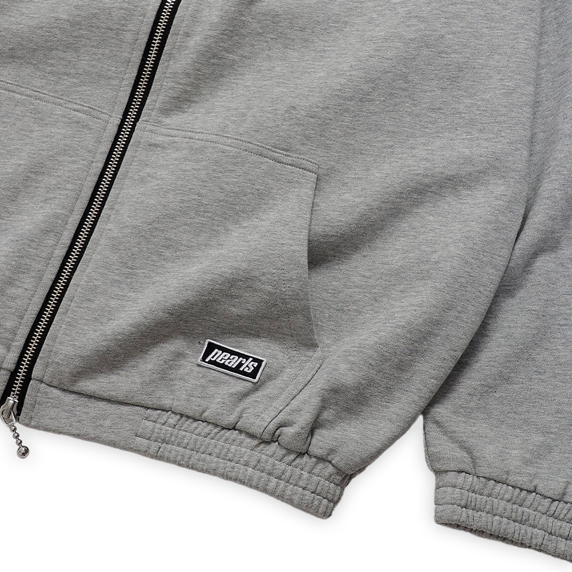 Pearls Skateboards Fur Zip Hood - Grey Marle