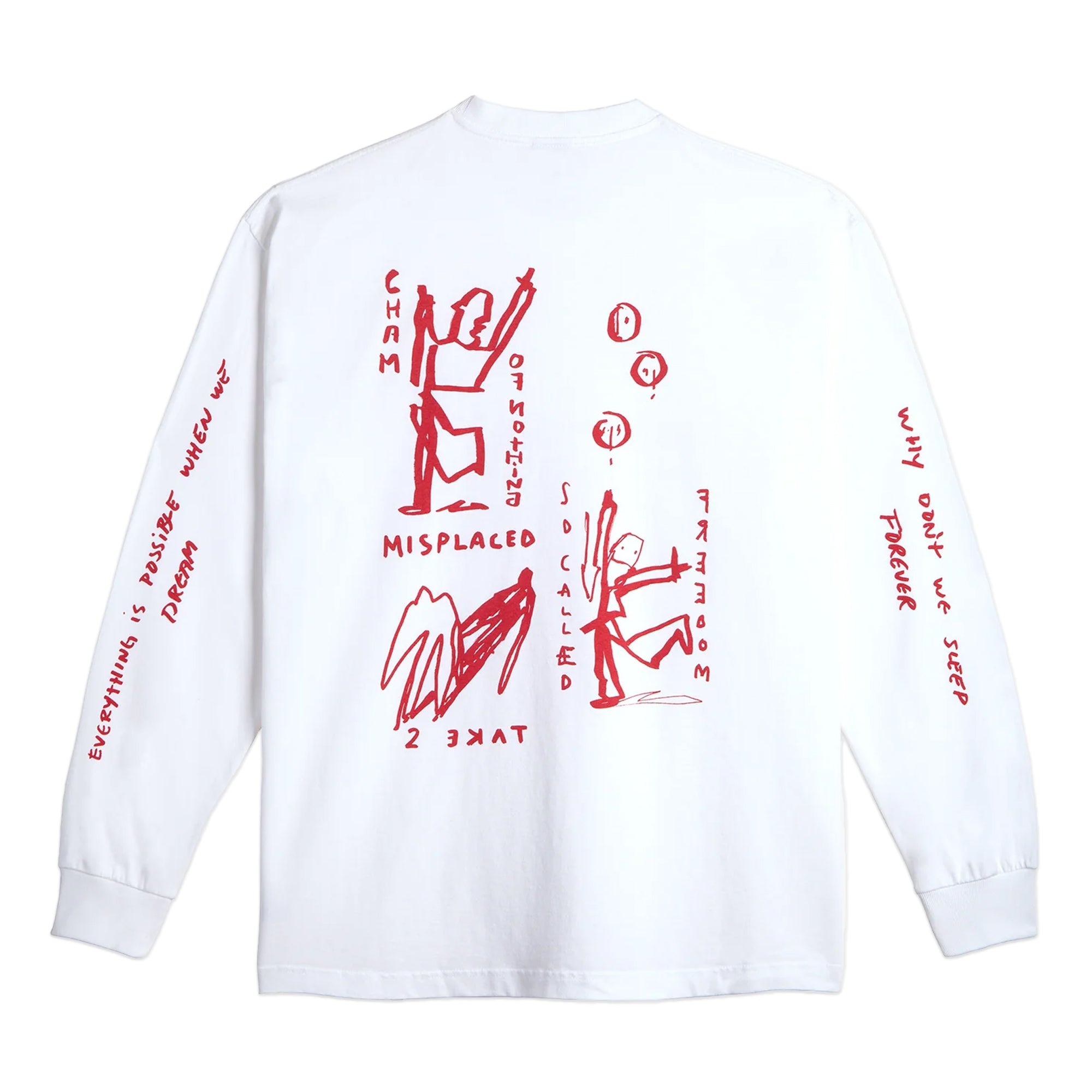 Polar Skate Co. On Repeat LS Tee - White
