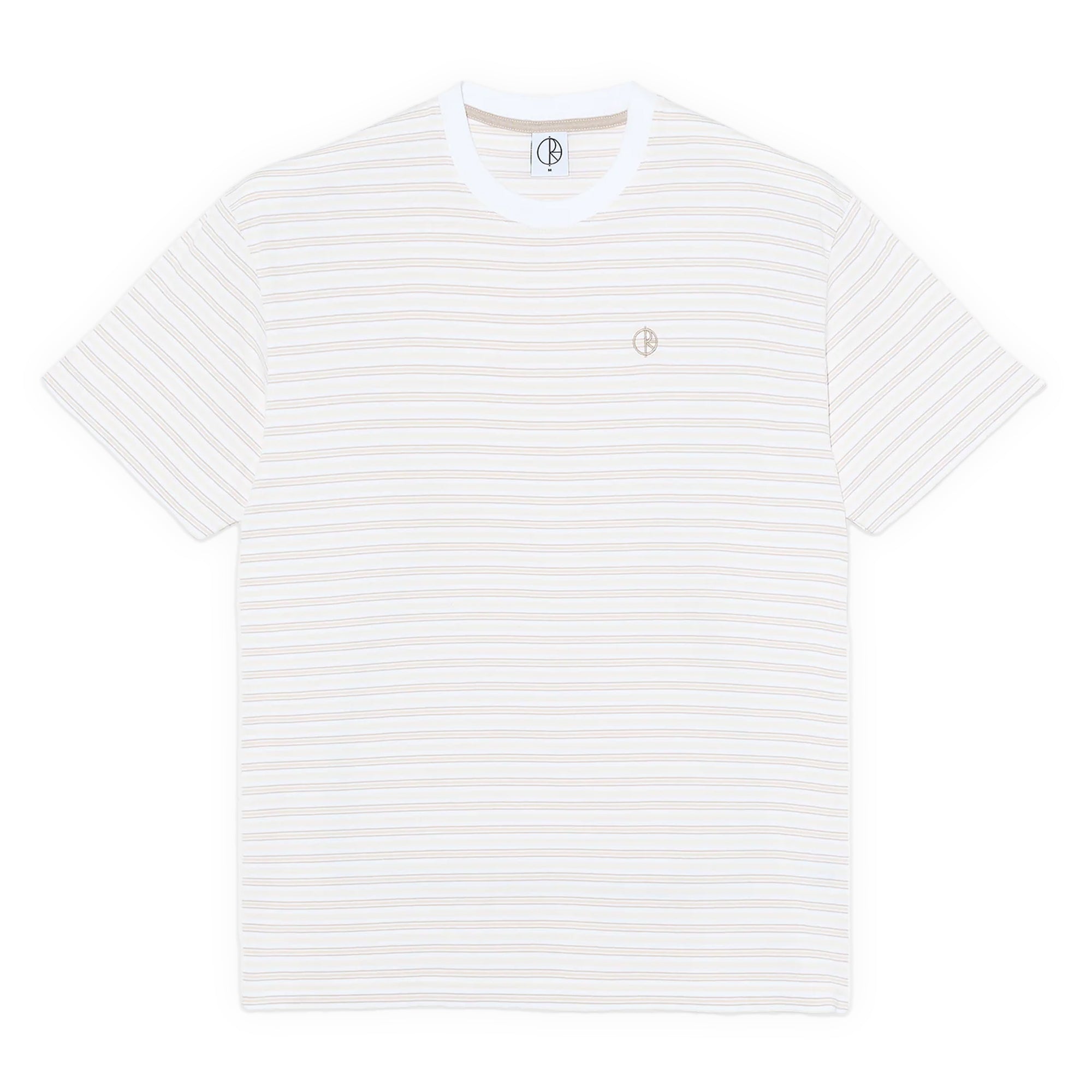 Polar Skate Co. Stripe Tee - White / Taupe