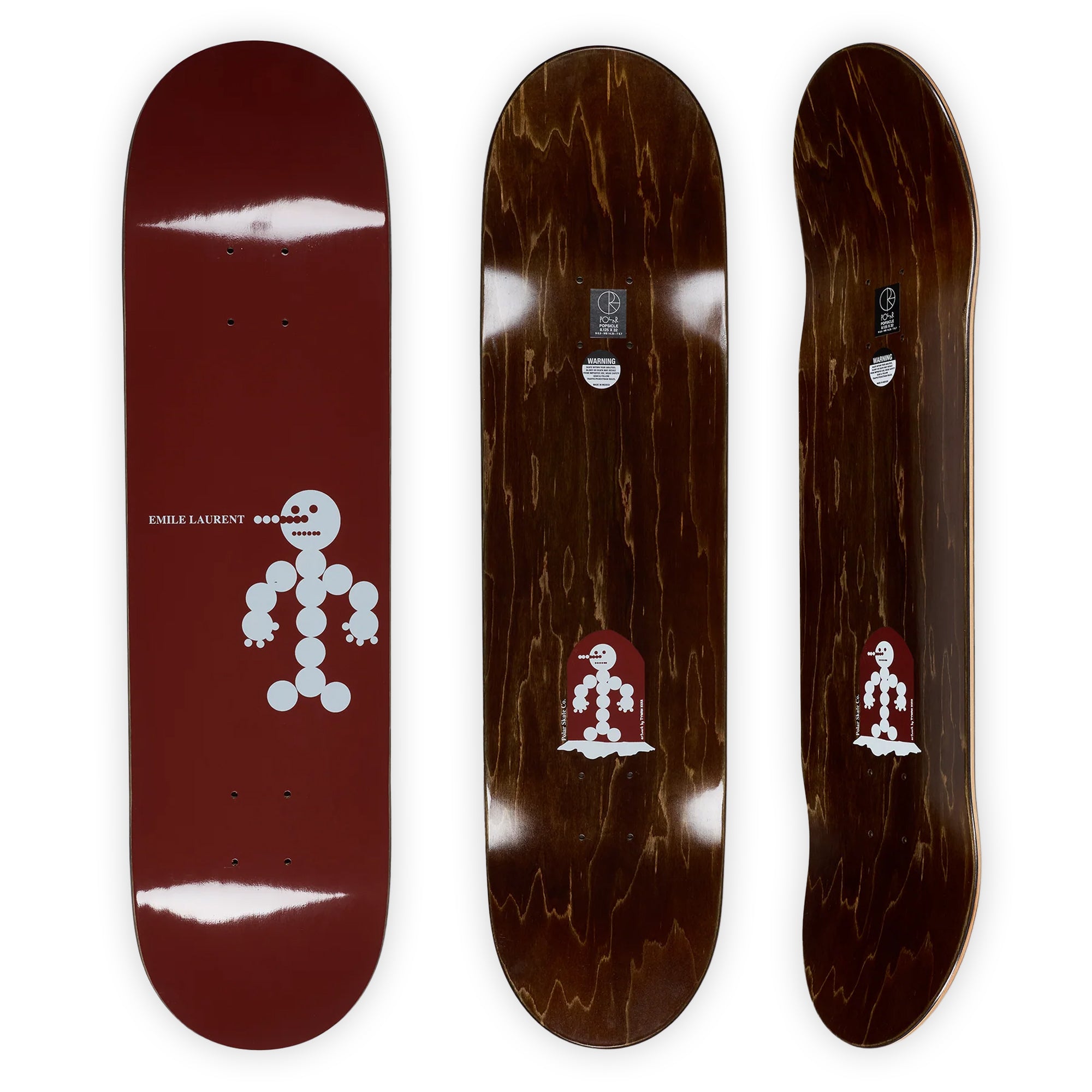Polar Skate Co. Emile Laurent Snowman Deck - Wine
