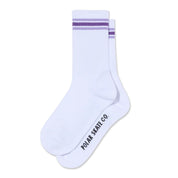 Polar Skate Co. Rib Socks - White / Lavender