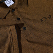 Polar Skate Co. Pique Surf Polo Shirt - Black / Caramel