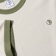 Polar Skate Co. Ringer Tee - Pale Taupe / Army Green