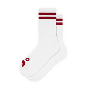 Polar Skate Co. Happy Sad Rib Socks - White / Red