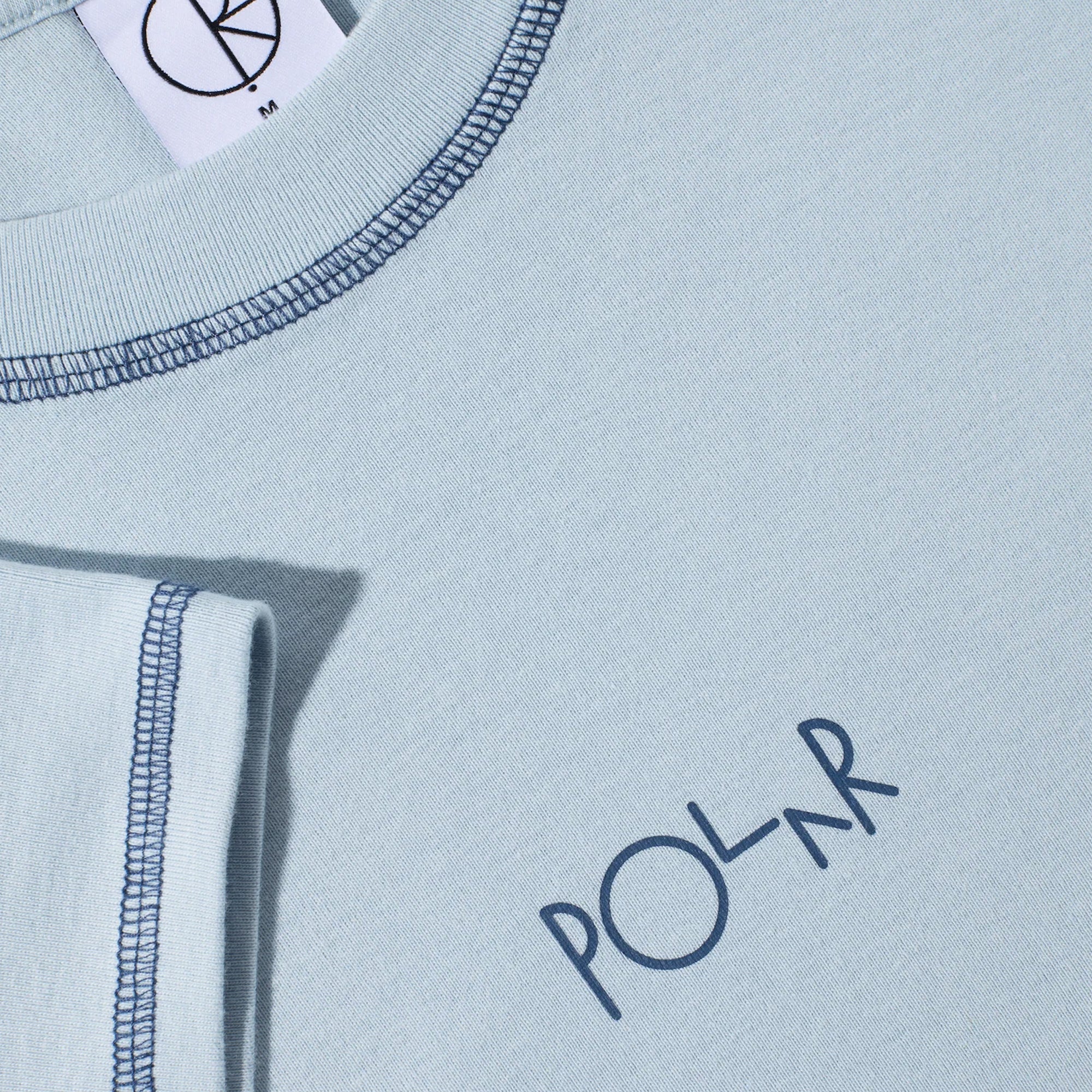 Polar Skate Co. Script Logo Baby Tee - Light Blue / Dark Blue