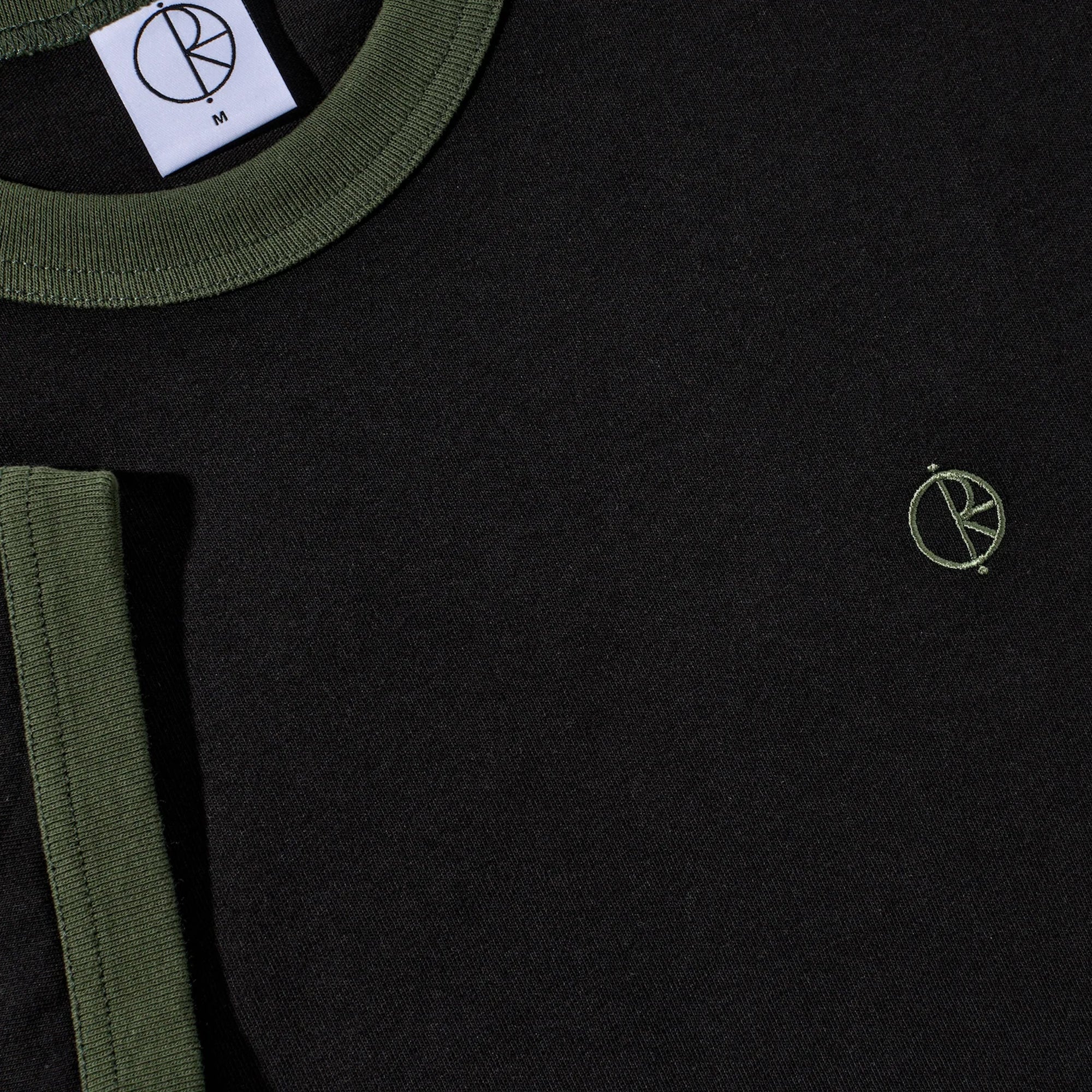 Polar Skate Co. Ringer Tee - Black / Uniform Green