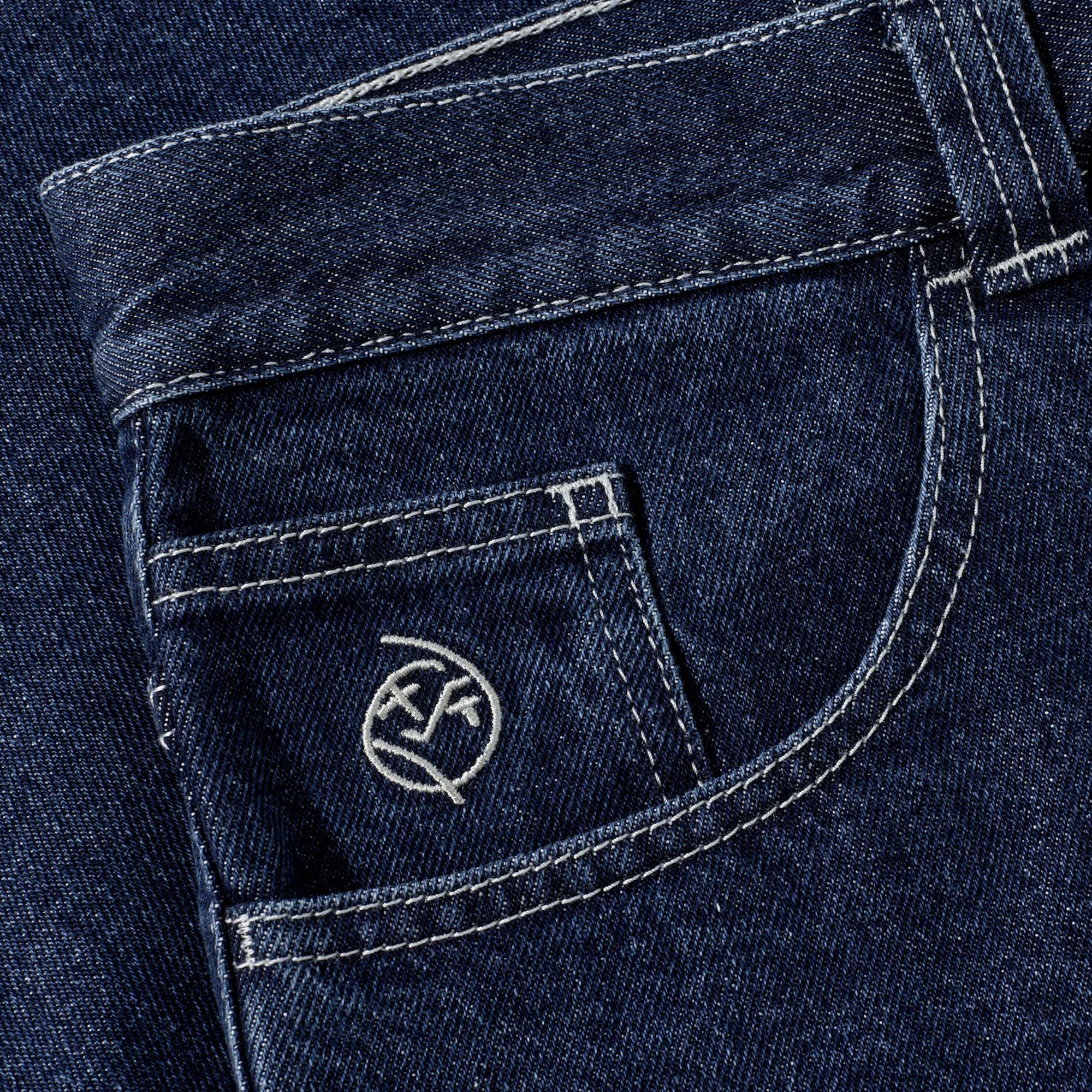 Polar Skate Co. Big Boy Shorts - Dark Blue w/ White Stitching