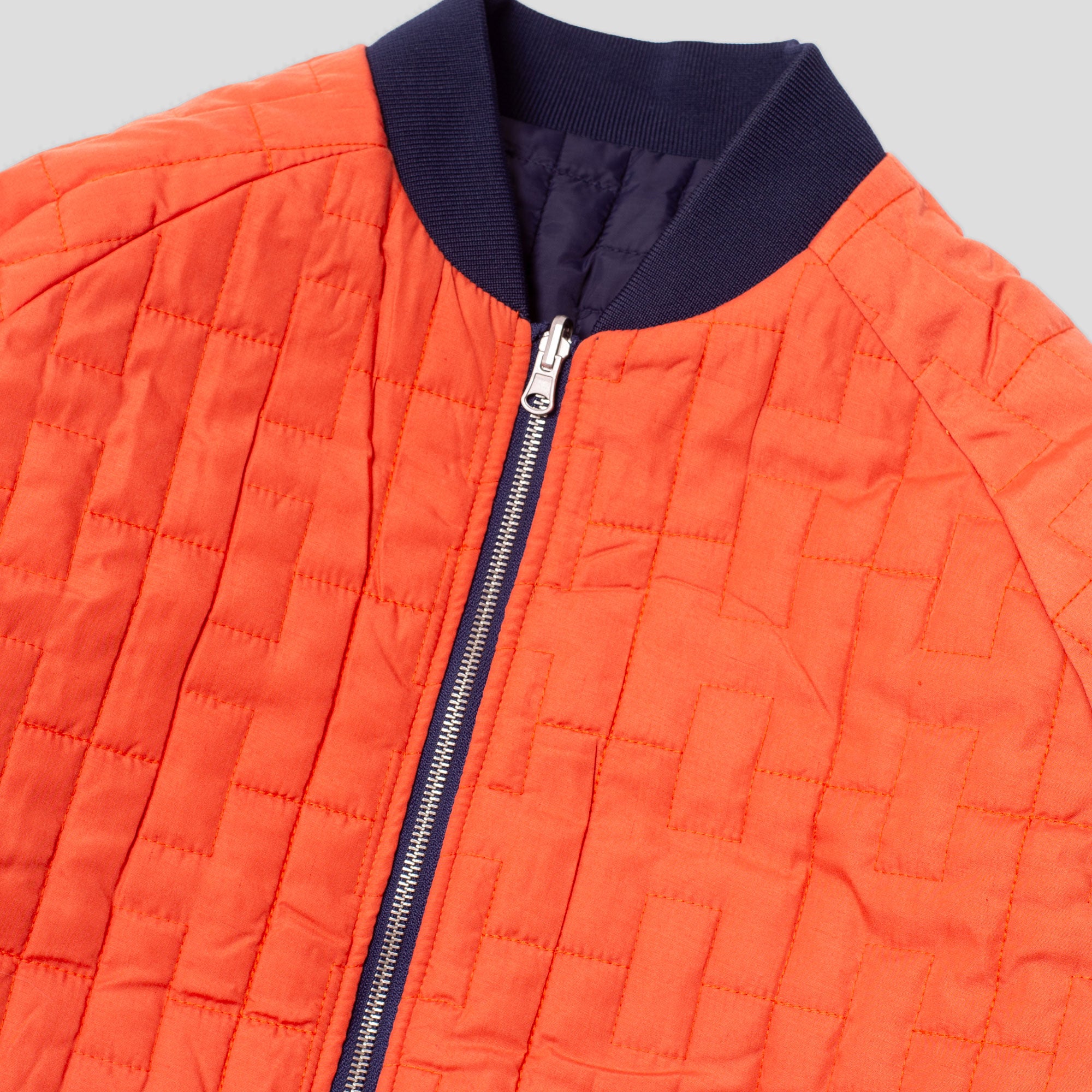 Hoddle M1 Reversible Bomber Jacket - Navy / Safety Orange