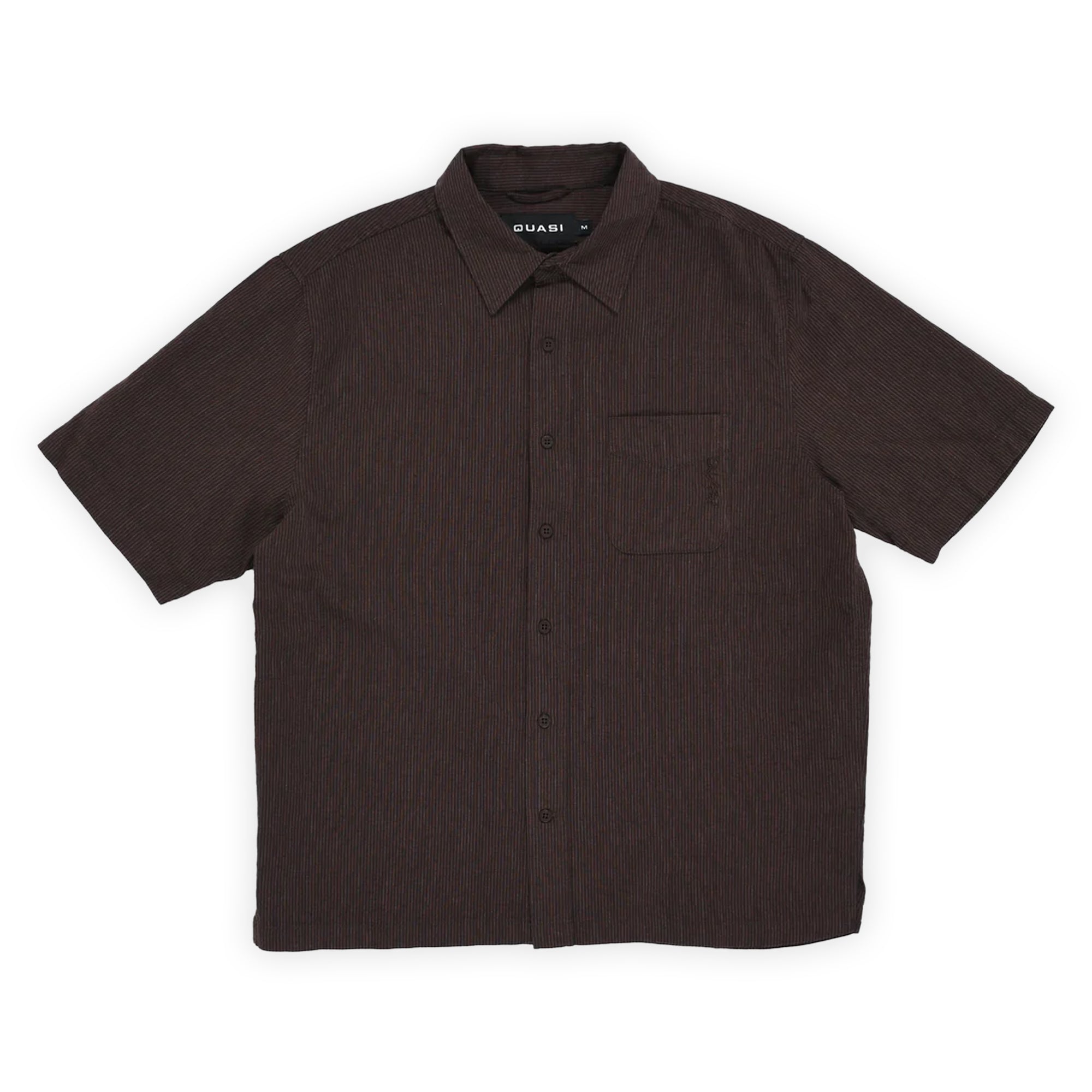 Quasi Kalvin Short Sleeve Button Up Shirt - Hickory