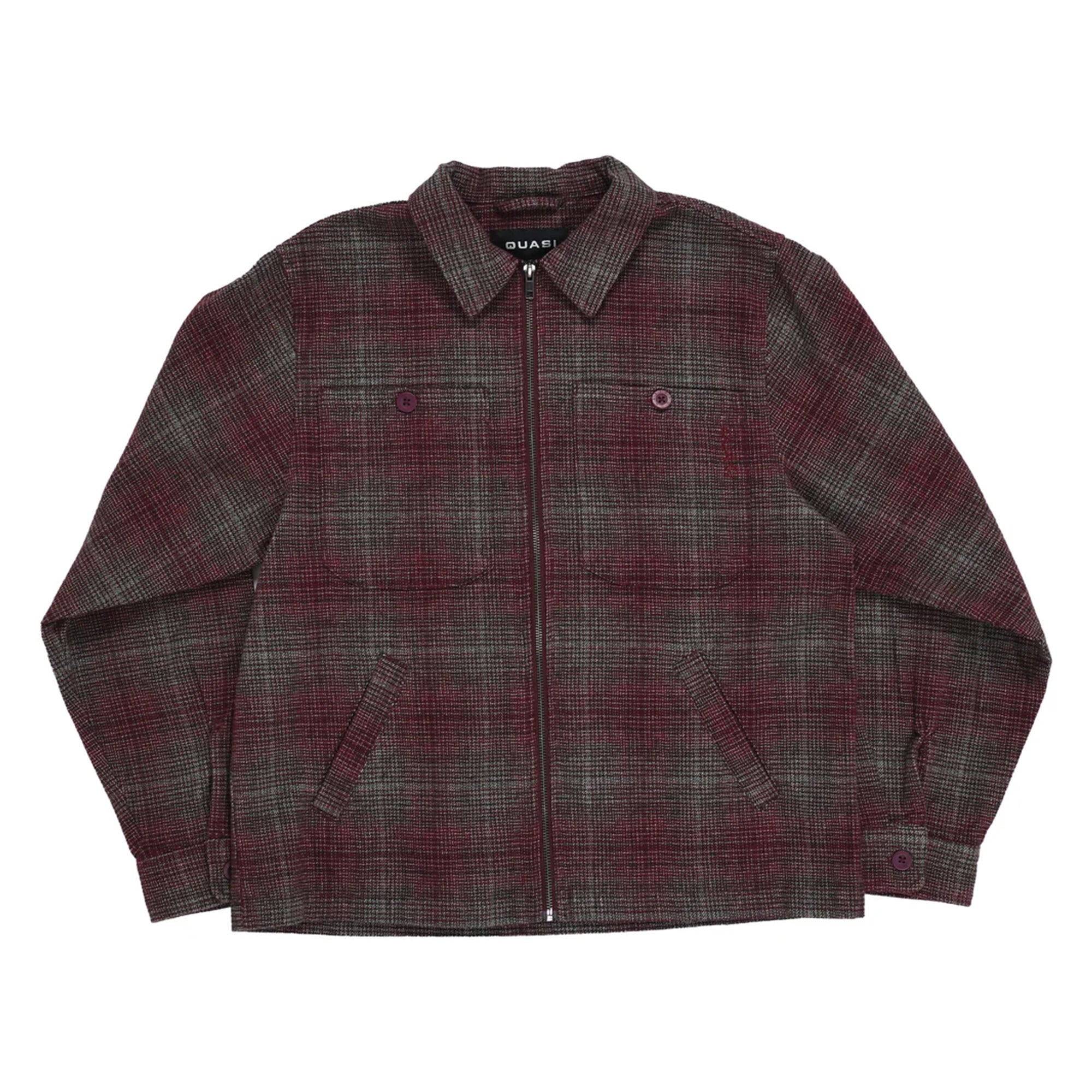 Quasi Grain Full Zip Jacket - Oxblood