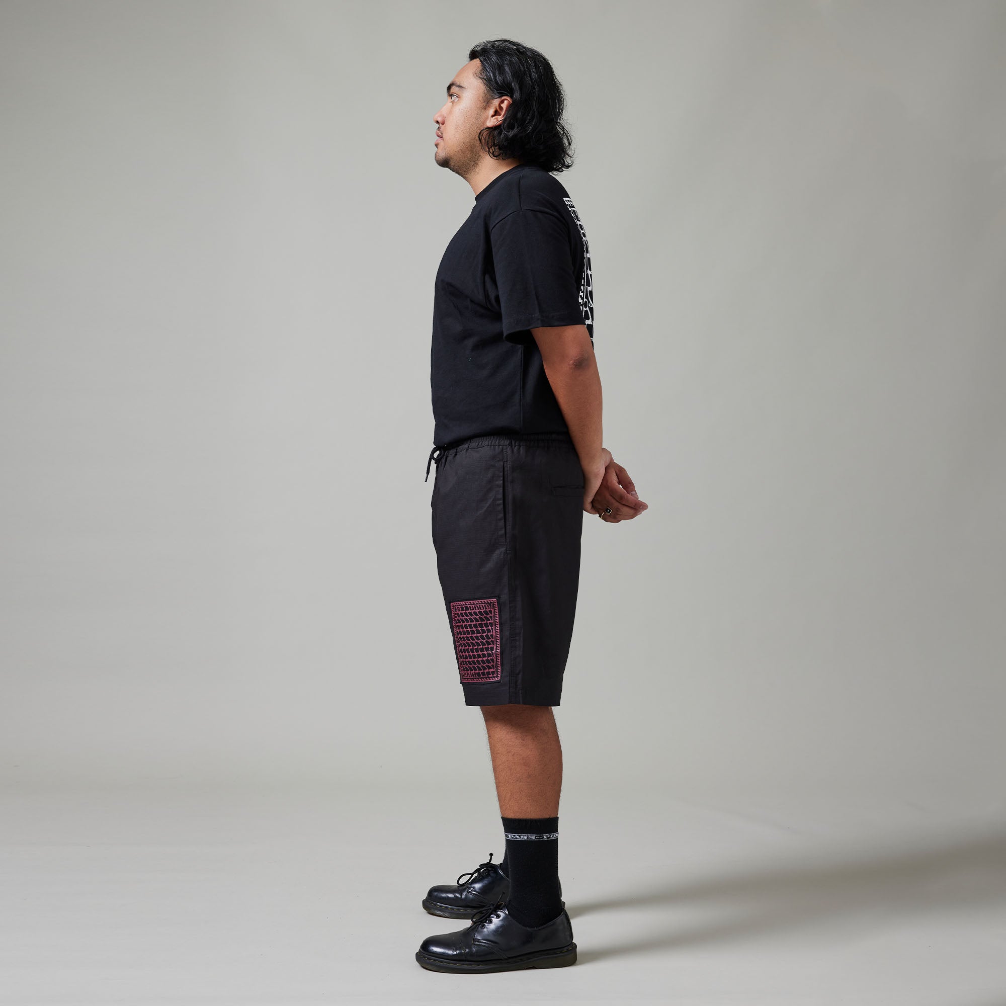 Pass~Port Drain Ripstop Casual Short - Black