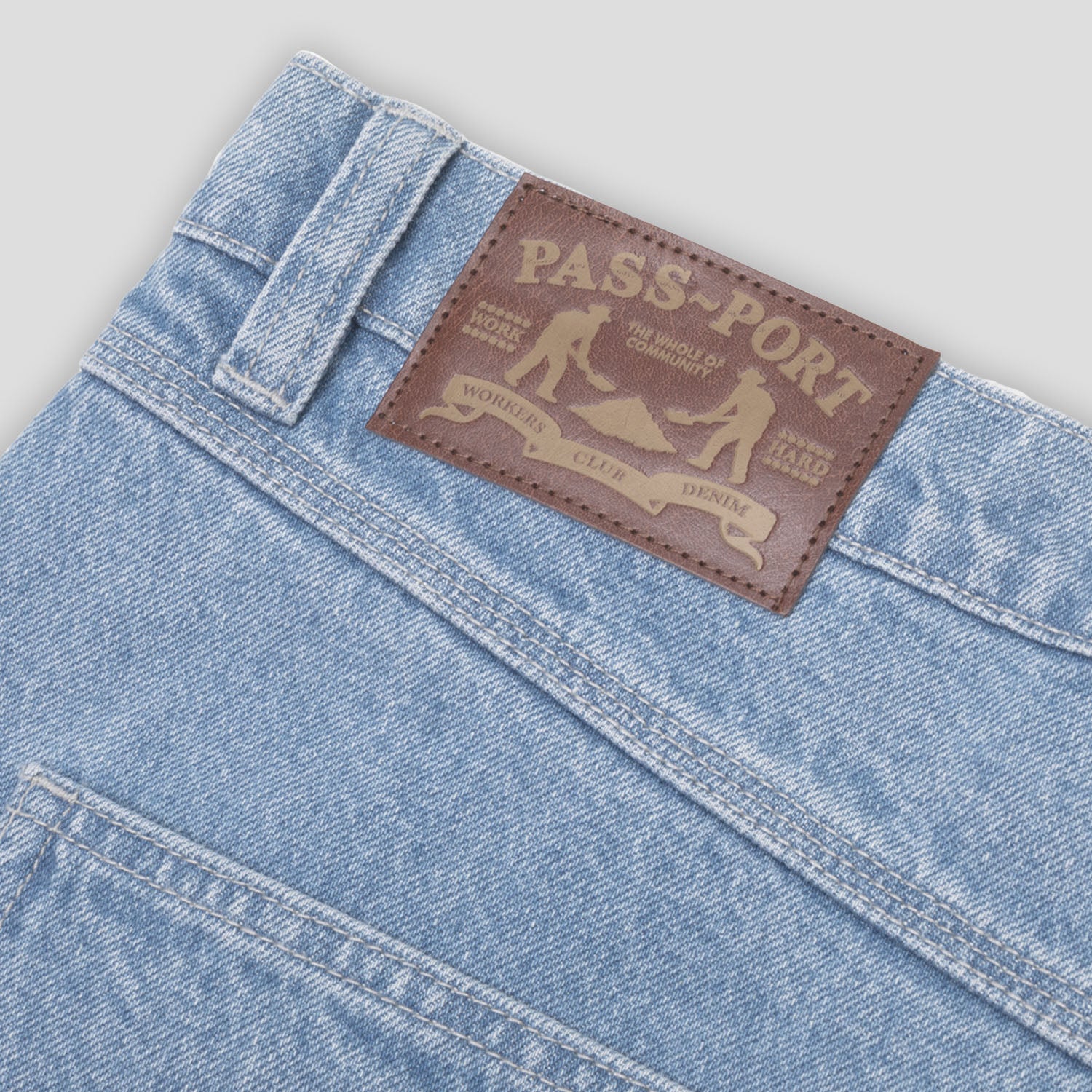 Pass~Port Workers Club Denim Jean Short - Washed Light Indigo
