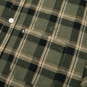 Pass~Port Stem Workers Check Shirt Short-Sleeve - Moss