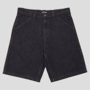 Pass~Port Workers Club Denim Jean Short - Washed Black / Brown Stitch