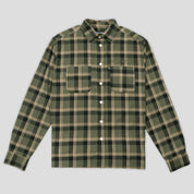Pass~Port Stem Workers Check Shirt Long-Sleeve - Moss