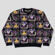 Pass~Port Faces Knit Sweater - Black