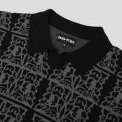 Pass~Port Fretworks Knit Polo - Black