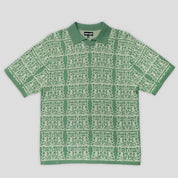 Pass~Port Fretworks Knit Polo - Seafoam Green