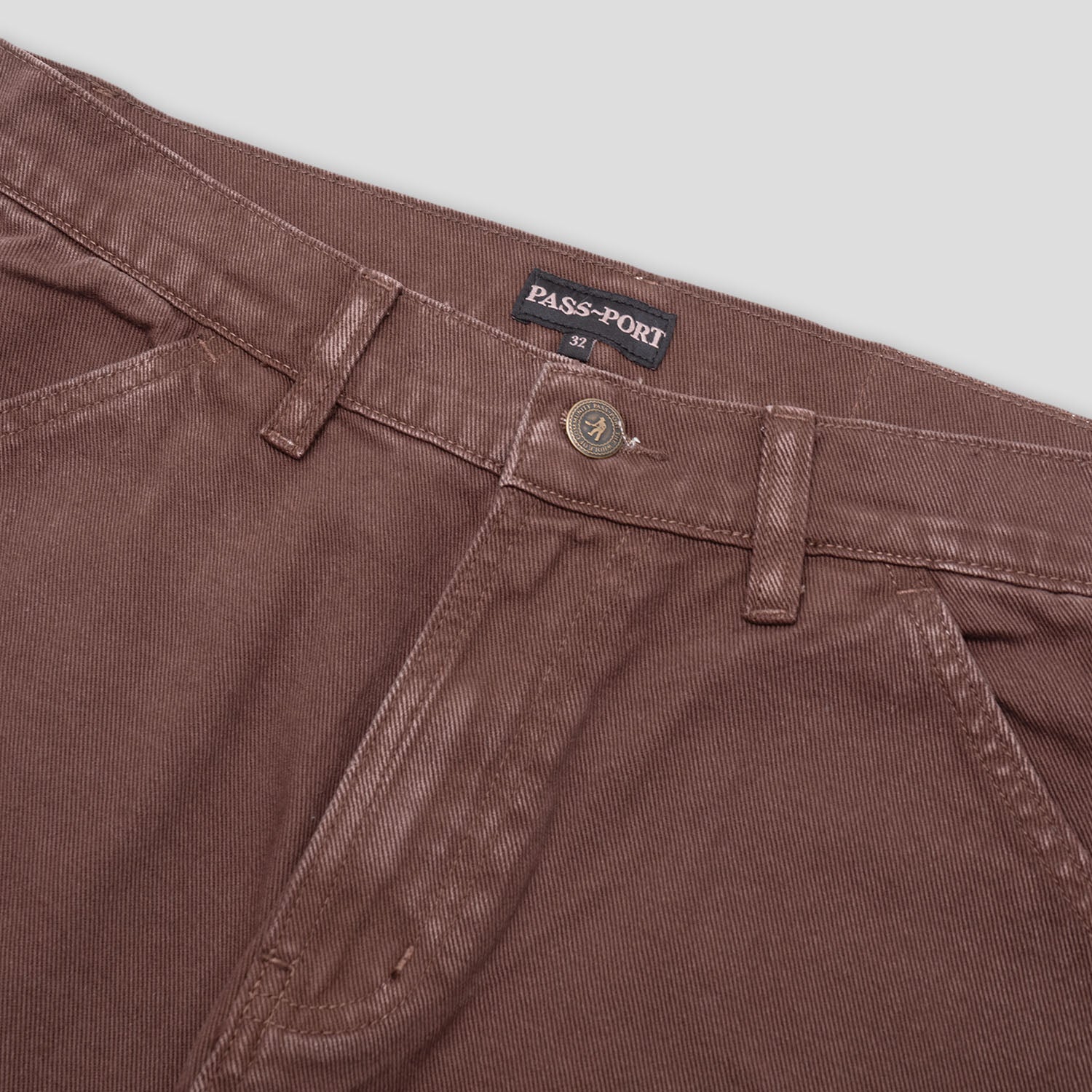 Pass~Port Workers Club Jean Short - Bottle Brown