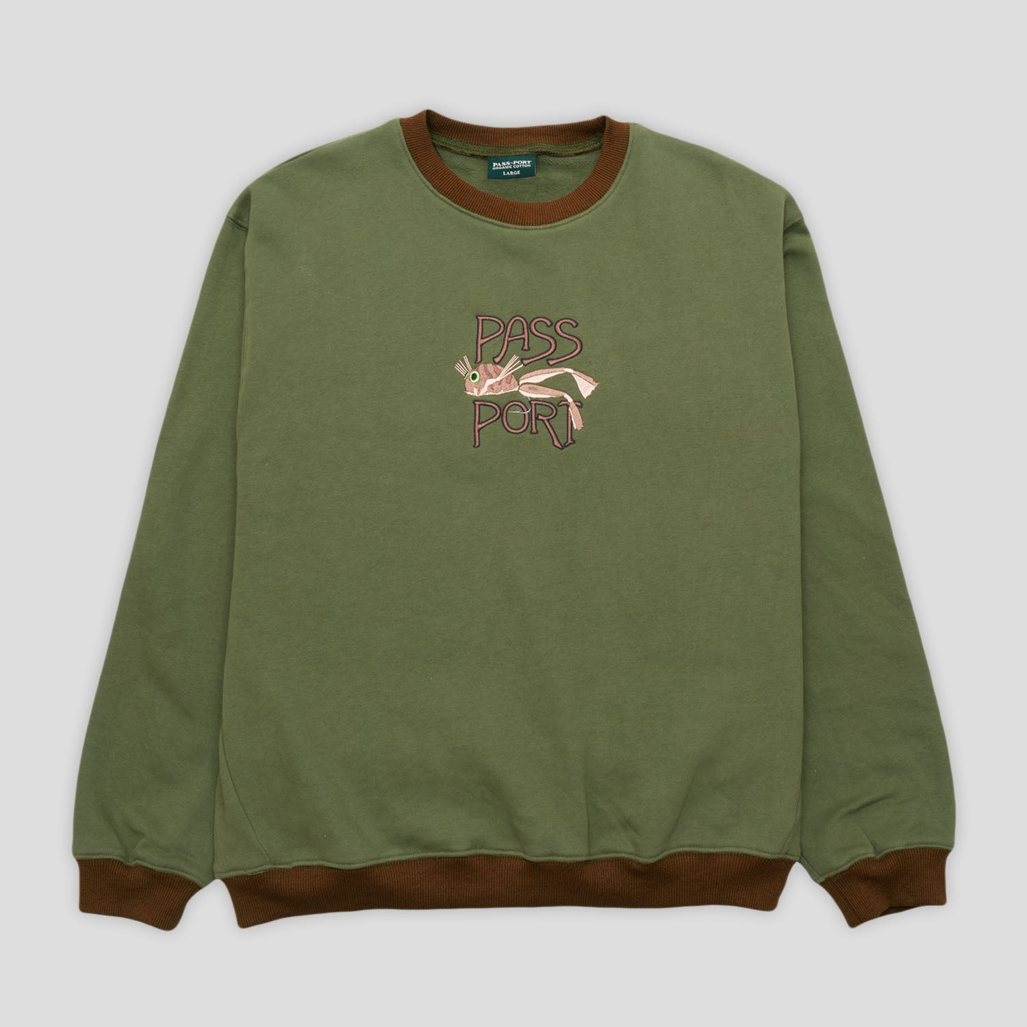 Pass~Port Frog Lure Organic Fleece Sweater - Dark Olive